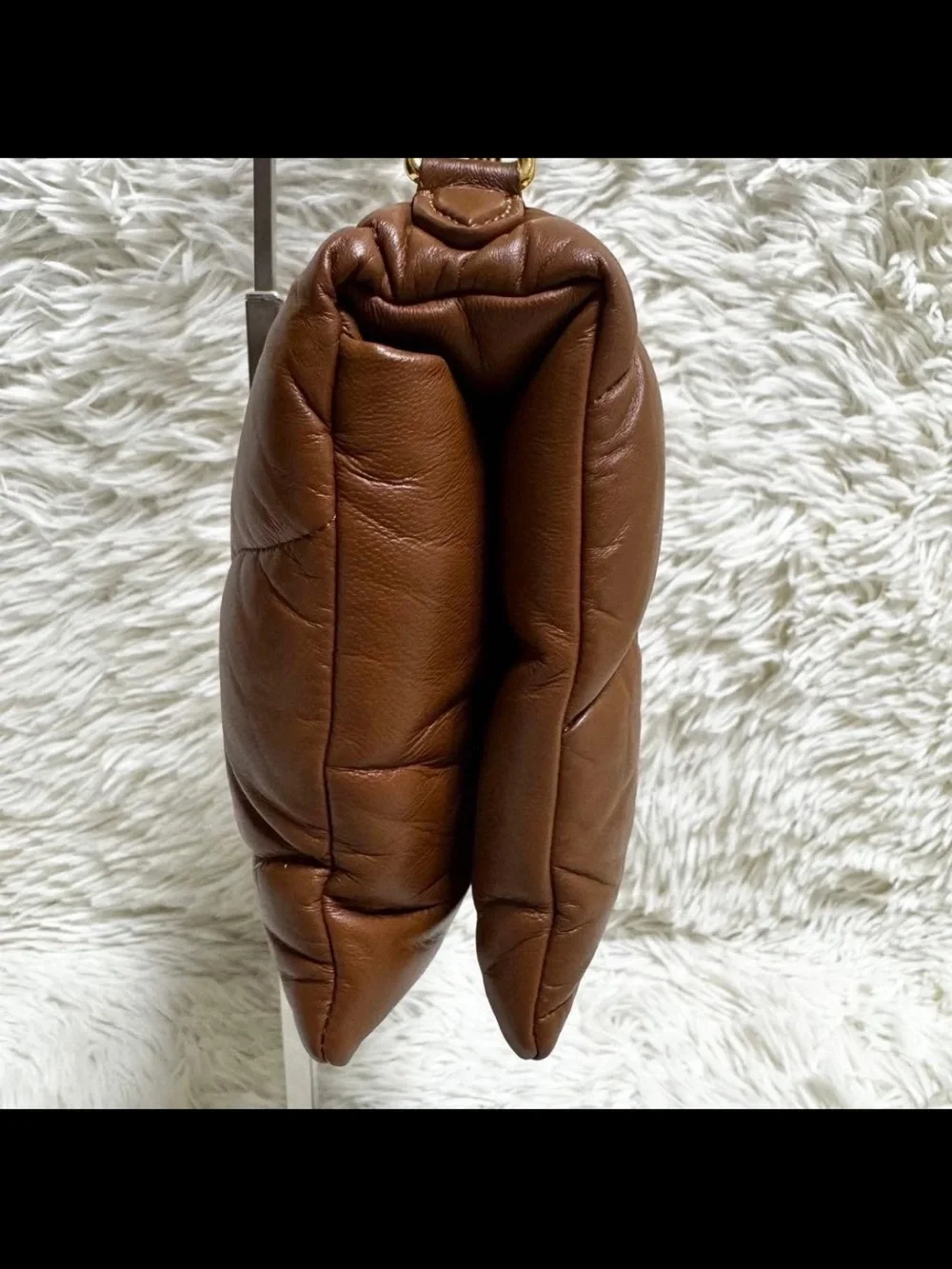 Mulberry Brown Quilted Leather Shoulder Bag with Gold Hardware